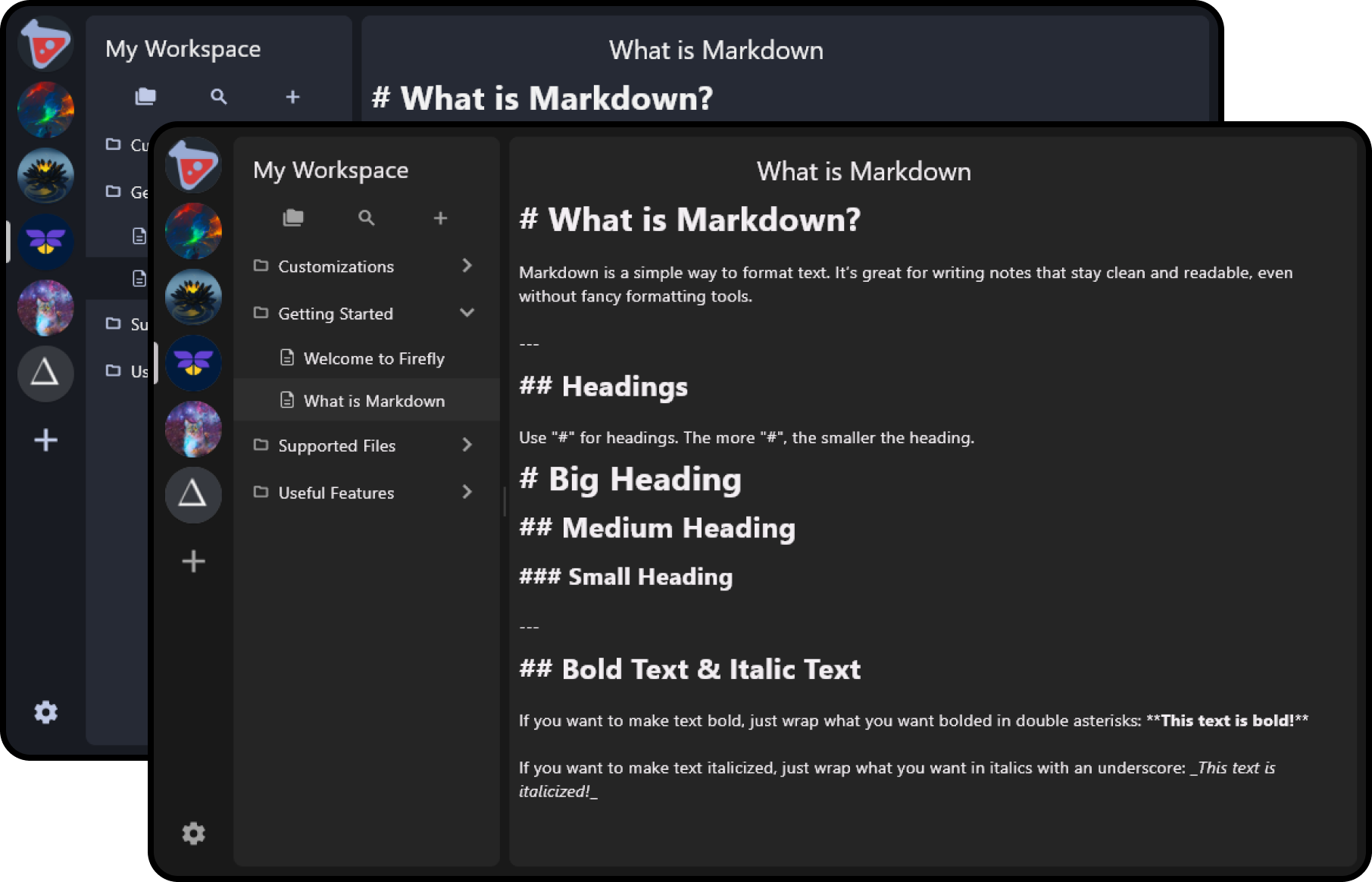 Firefly App Screenshot